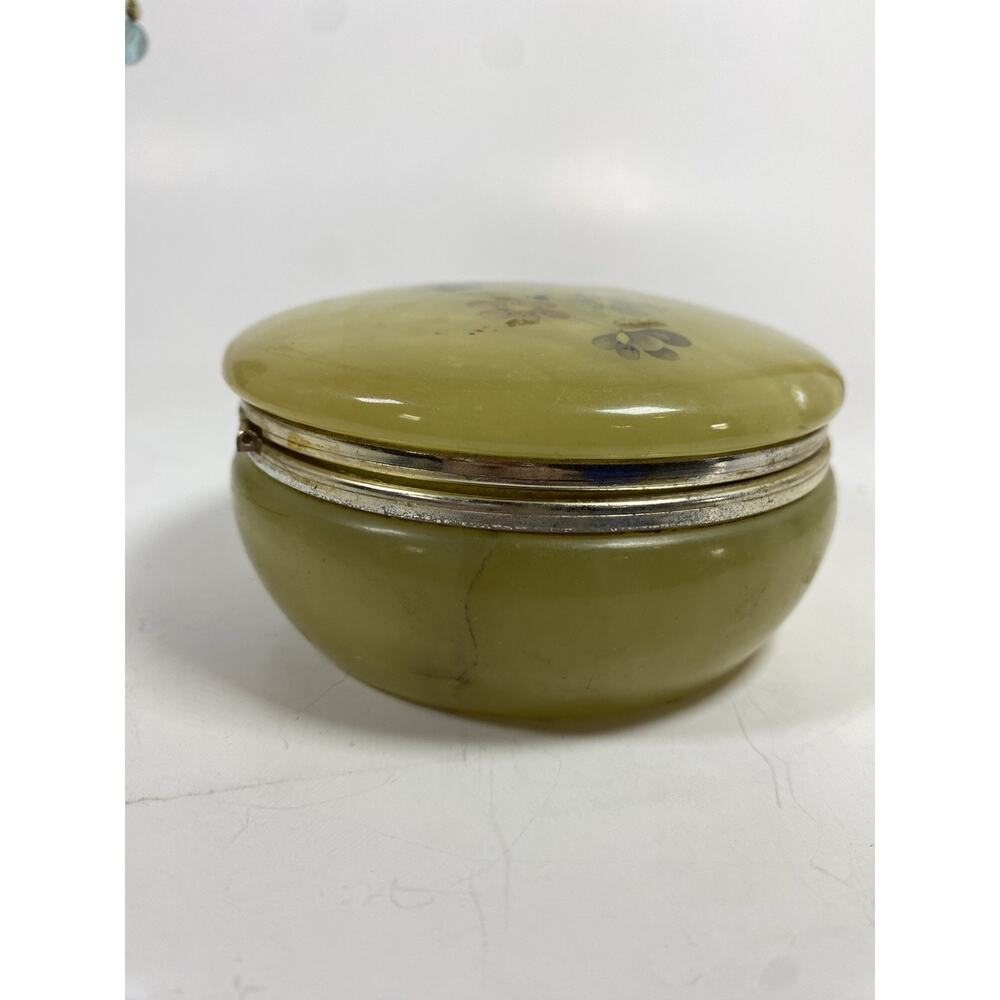 Vintage Alabaster Trinket Box - Picture 6 of 9